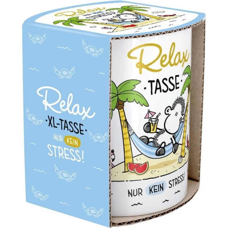 Tasse Tee- Kaffeetasse Kaffeebecher Geschenk XL 60cl Sheepworld RELAX 074124 – Bild 3