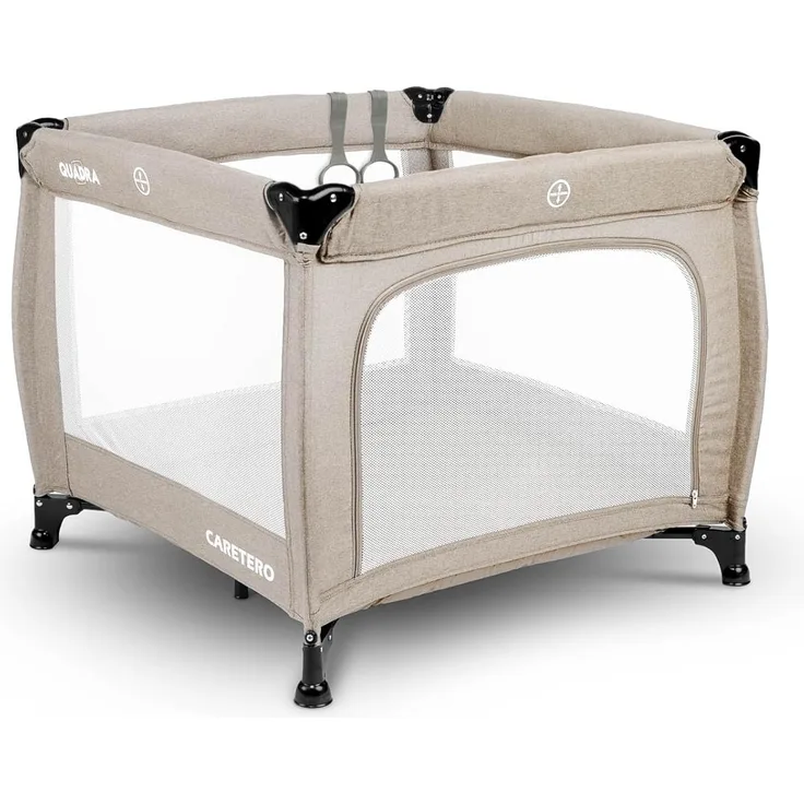 Caretero Foldable playpen Quadra Brown