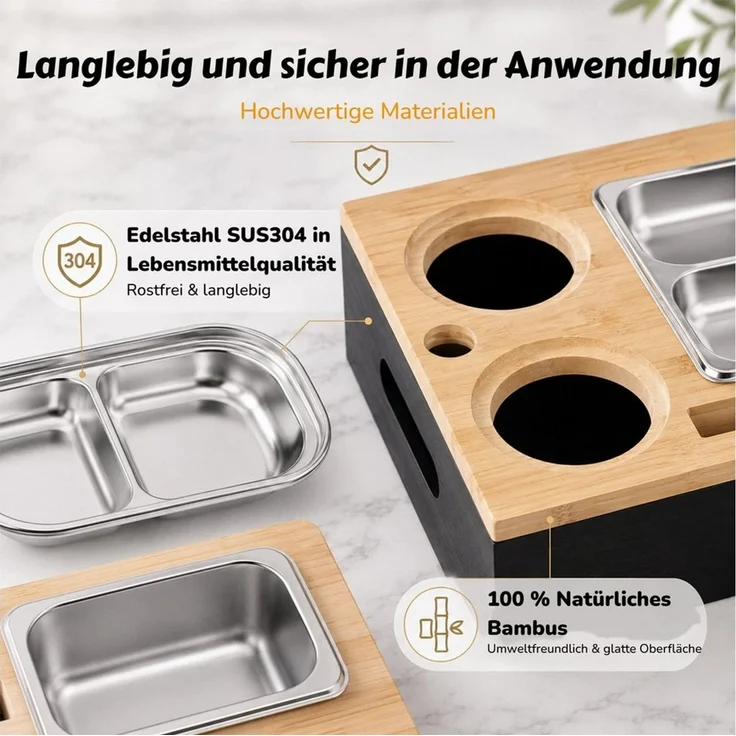 BlingBin Tabletttisch Sofa Tablett, Couchbar Snackbox, Mit Snackschalen Aus Edelstahl (1er Set, 1-St, 1 Stück), Couch Tablett für Wohnzimmer Schlafzimmer Garten Camping – Bild 3