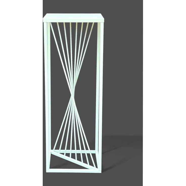 DanDiBo Blumenhocker, Metall Eckig, Weiß, 70 x 24 x 24 cm – Bild 7