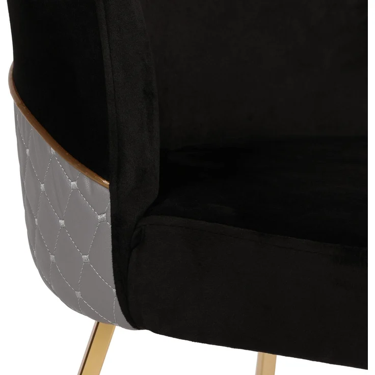 Skye Decor 'Madrid 911 V4' Stuhlset (4-teilig), Gold / Schwarz, 50 x 90 x 49 cm – Bild 6