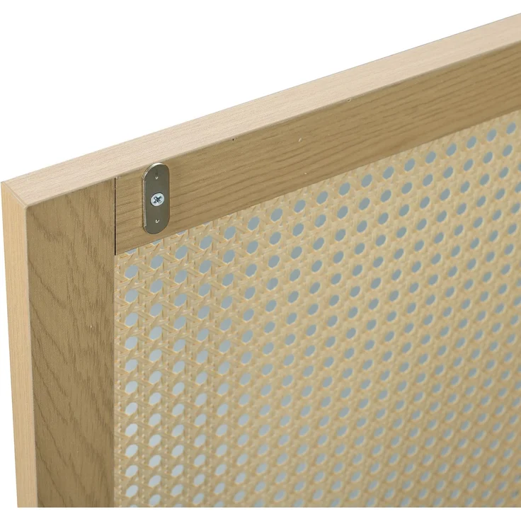 Merax Sideboard aus natürlichem Rattan, Kommode Mit Holzgriffen und Massivholzbeinen. Maße: B80/H105/T35 cm – Bild 9