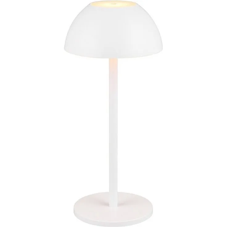lightling LED Tischleuchte Robert, Touchfunktion, LED fest integriert, Warmweiß, 4 fach Touch, Akkubetrieb, USB-C, Outdoor geeignet, weiß matt
