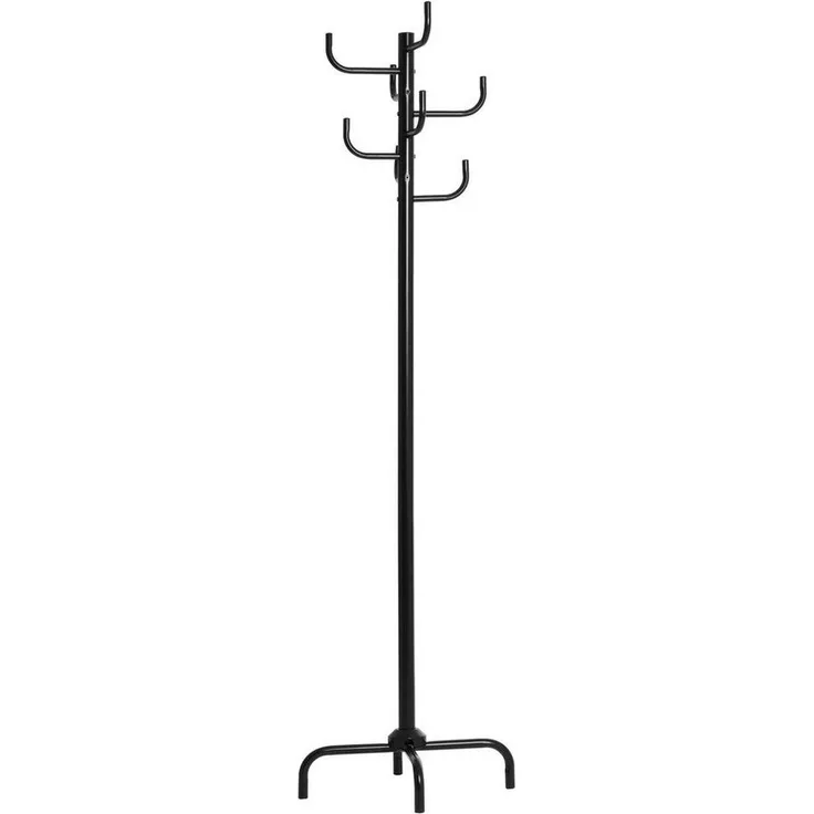 IDIMEX Kleiderständer Kaktus, praktischer Garderobenständer aus Metall in schwarz, schöne Standgarderobe mit 8 Haken