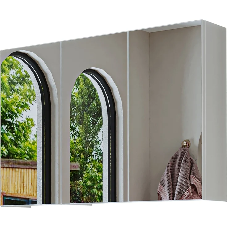 Roomart GUSTO-II-120 Badmöbel - nur Spiegelschrank - H 60 x B 14.2 x T 105 cm • Weiß – Bild 6