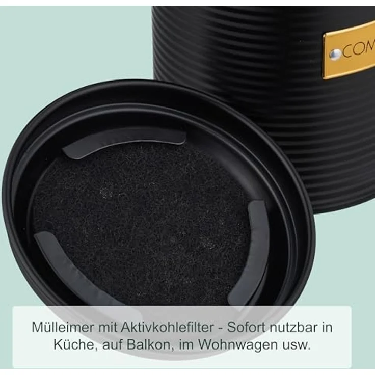 Relaxdays Komposteimer mit Geruchsfilter 2,5 Liter – Bild 6