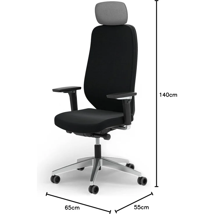 Ergotopia® MasterBack Executive ergonomischer Bürostuhl mit 3D Neigungsmechanik - Premium Schreibtischstuhl Made in Germany mit Lordosenstütze, Synchronmechanik & verstellbaren 5D Armlehnen – Bild 2