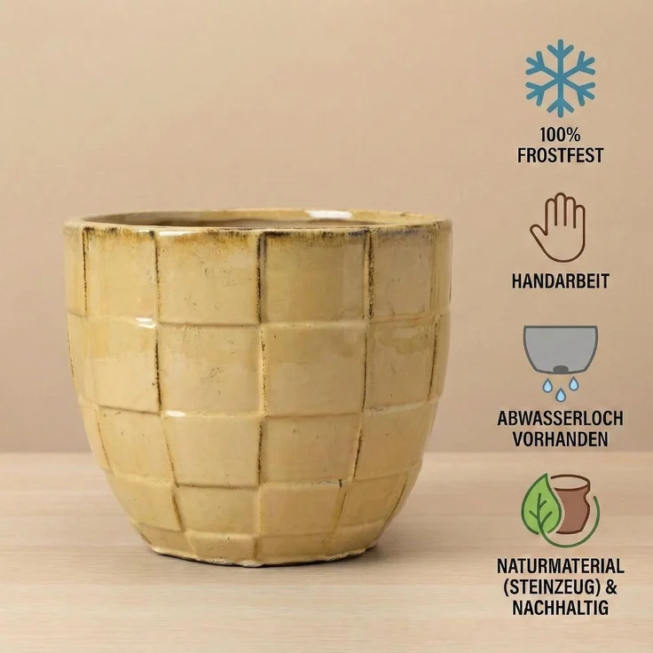 Teramico Blumentopf Pflanzgefäß "Egg Pot" Bronzo – Ø 21 bis 38 cm – Metallic (1 St), Frostfest, UV-Fest – Bild 4