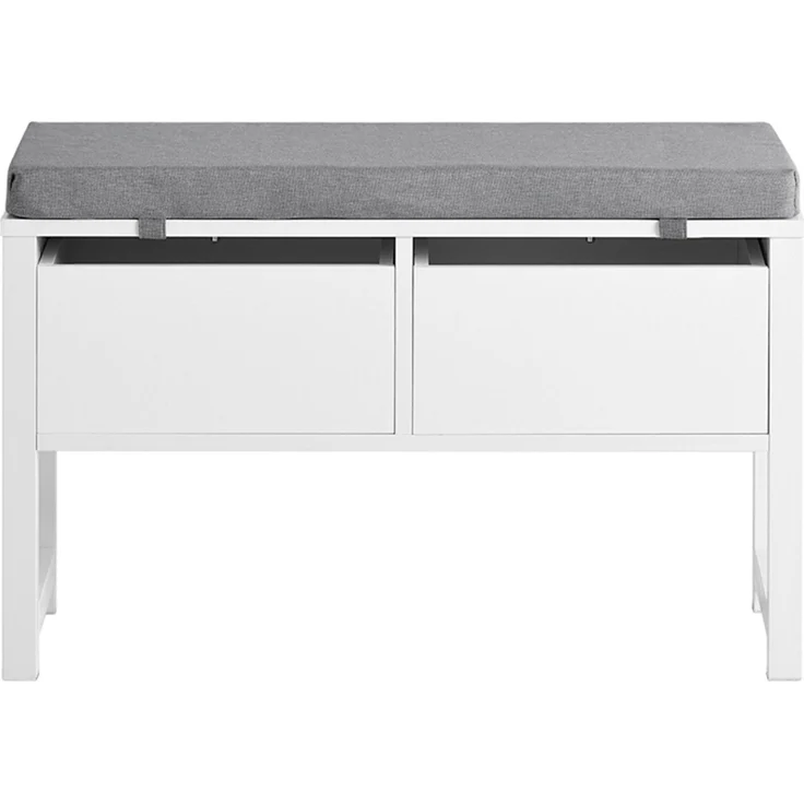 SoBuy FSR88-W Schuhbank, MDF, Lackiert, Weiß, 72 x 46 x 30 cm – Bild 1