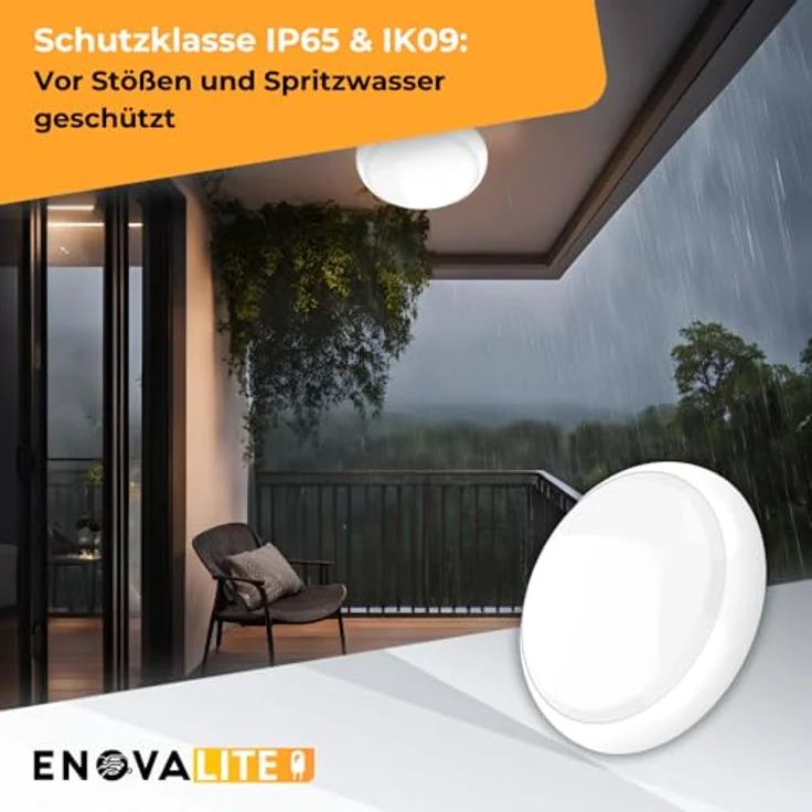 ENOVALITE LED-Notstrom Deckenleuchte, 8 Stunden, – Bild 7
