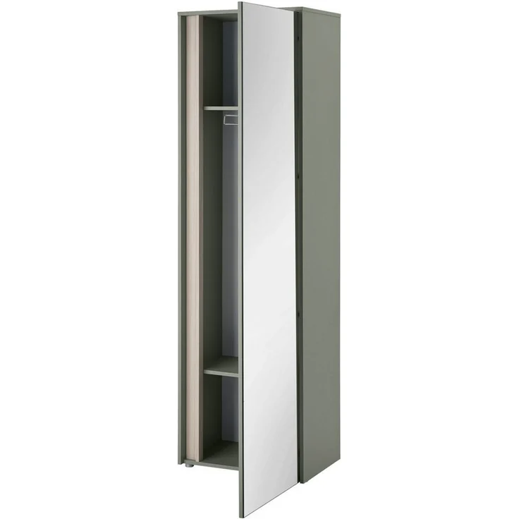 Home affaire Garderobenschrank GiRON/CiTY, moderner Garderobenschrank, Kleiderschrank mit Stauraum Spiegeltür, Teleskopauszug, Tür beidseitig montierbar, 60 cm breit – Bild 4