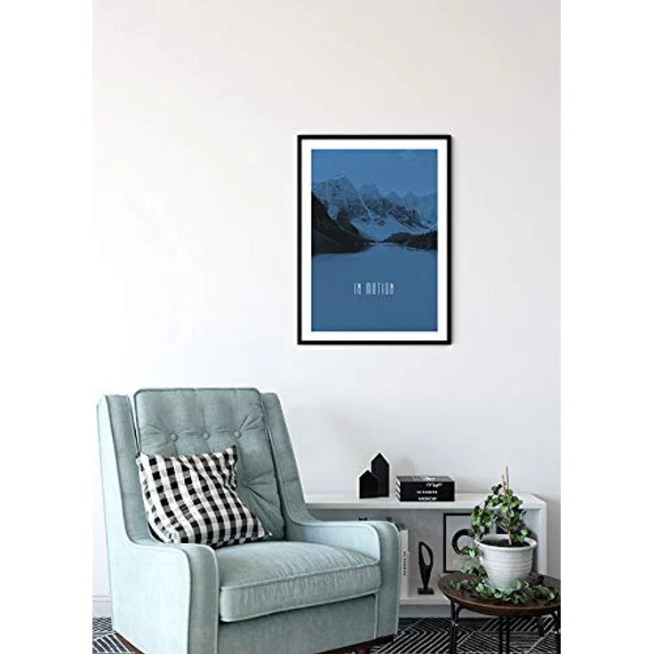 Komar Wandbild Word Lake In Motion Blue, Kunstdruck 50 x 70 cm, fotorealistischer Druck auf Premium-Poster Fotopapier, ohne Rahmen – Bild 4