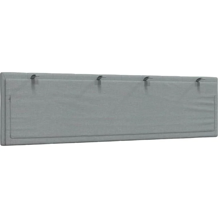 vidaXL Kopfteil-Kissen "Hanko" Hellgrau 180 cm Stoff Grau – Bild 5