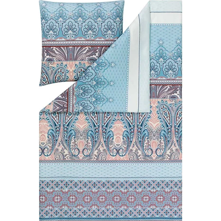 Estella Interlock Jersey Bettwäsche Carmen 6548-630 bleu 135x200 – Bild 2