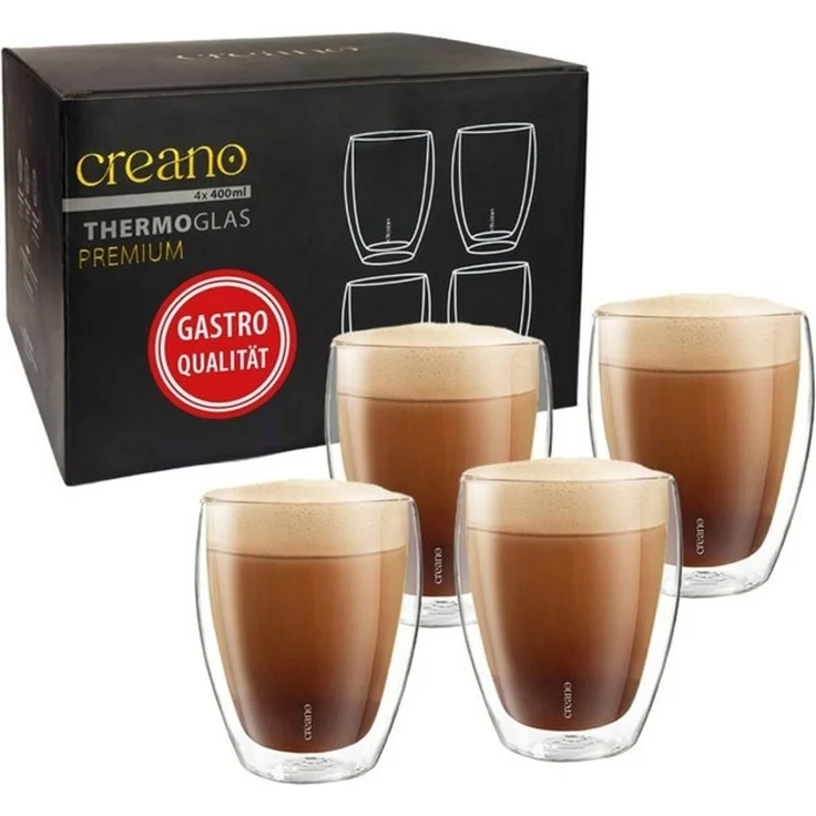 Creano Teeglas Premium Gläser 4er Set, 400ml, Borosilikatglas – Bild 4