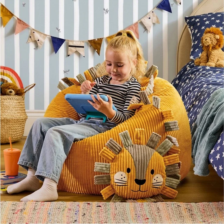 icon Sitzsack Kinder aus Cord Tierfreunde, Made in Germany, für Kinderzimmer – Bild 3