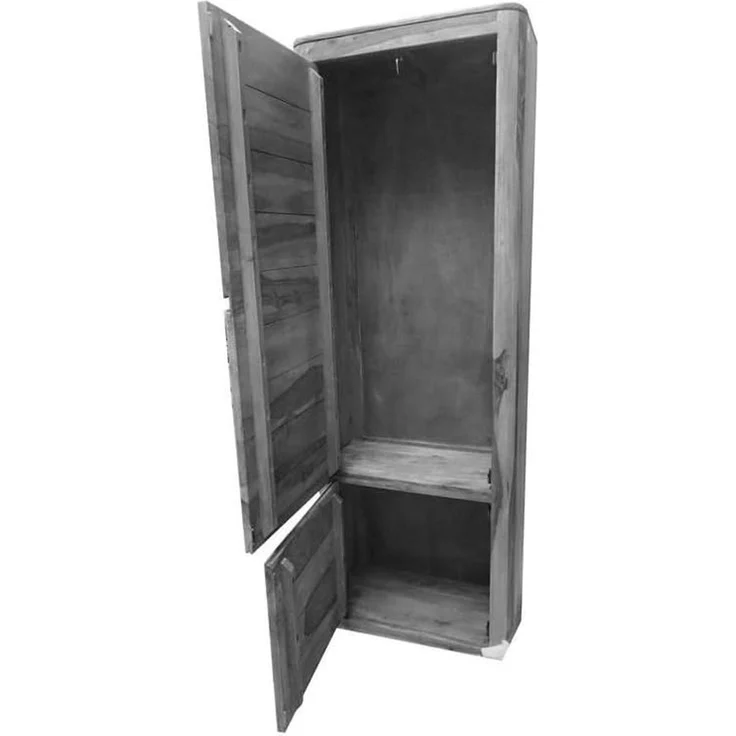 Dielenschrank Sheesham 70x37x200 rot-braun gebeizt TORONTO #136 – Bild 6
