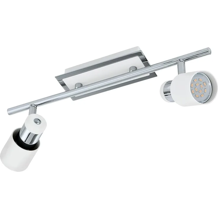 Eglo 92085 Spot LED DAVIDA Stahl chrom, weiß GU10 max. 2X4,6W L:39cm B:7cm 3000K