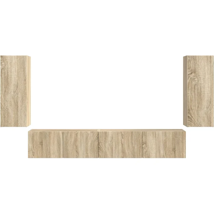 vidaXL TV-Schrankset 4 pcs Sonoma-Eiche Holzwerkstoff 3409161 – Bild 8