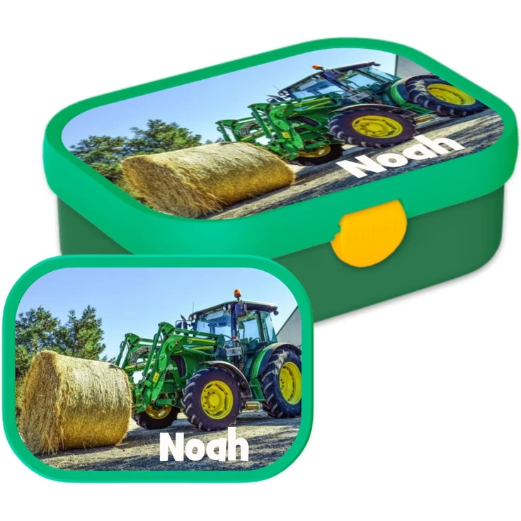 Mepal Campus Lunchbox mit Namen Tractor – 750 ml – Traktor mit Heuballen