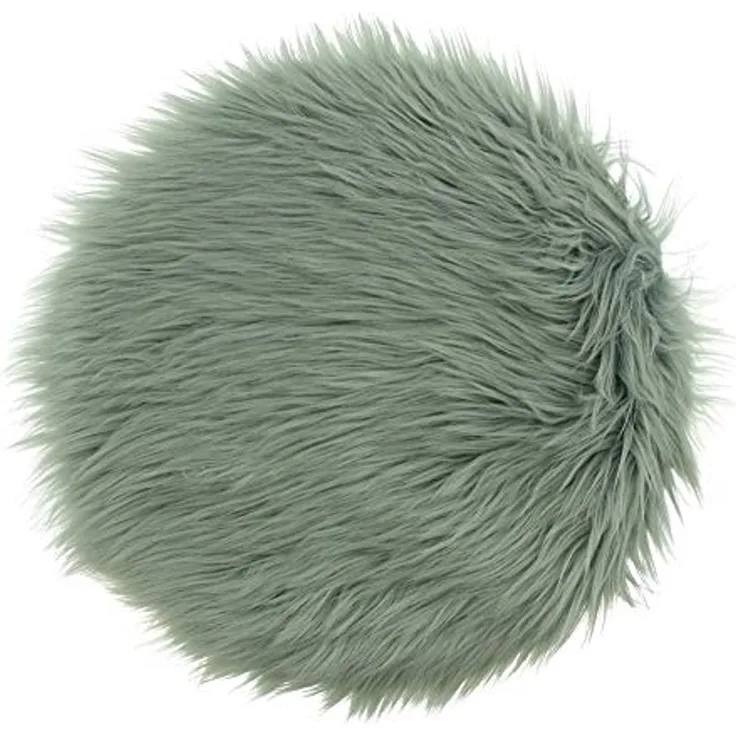 Dekofell "Aqua" Kunstfell Deko Dekoration Felloptik Sitzkissen rund