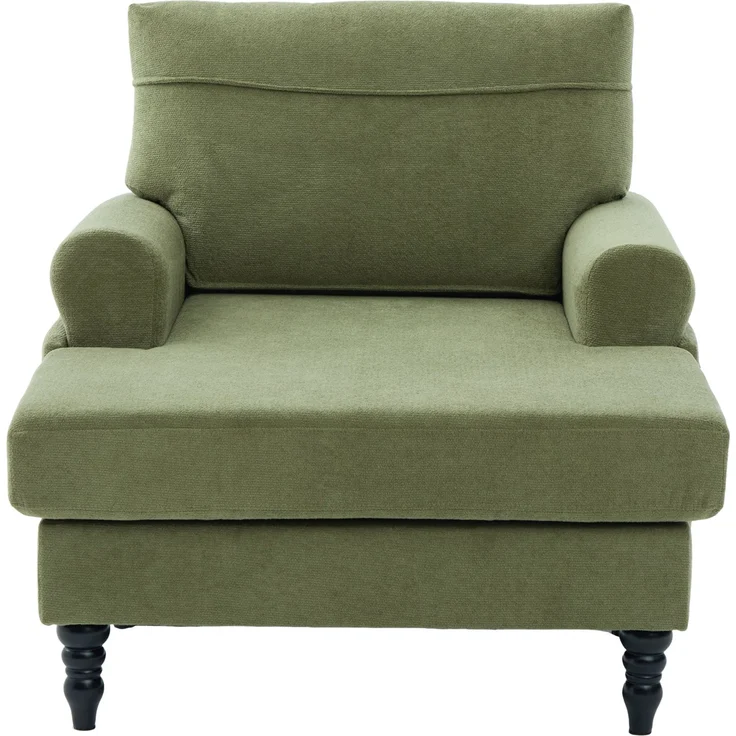 LVHOM XXL Relaxsessel mit Seitentaschen, Großer Chaiselongue-Sessel aus Chenille, Haustierfreundlich, Ergonomische Polsterung für Wohnzimmer, Büro, Wintergarten – Bild 3