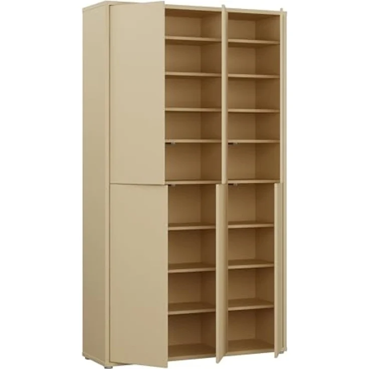 FORTE Schuhschrank Alice Springs, Schuhschrank, B/H/T 109,2/191,9/34,9 cm, 36 Paar Schuhe (B/H/T 109,2/191,9/34,9 cm) Stauraumschrank, Mehrzweckschrank, (B/H 109cm x 192cm), mit 16 Böden – Bild 7