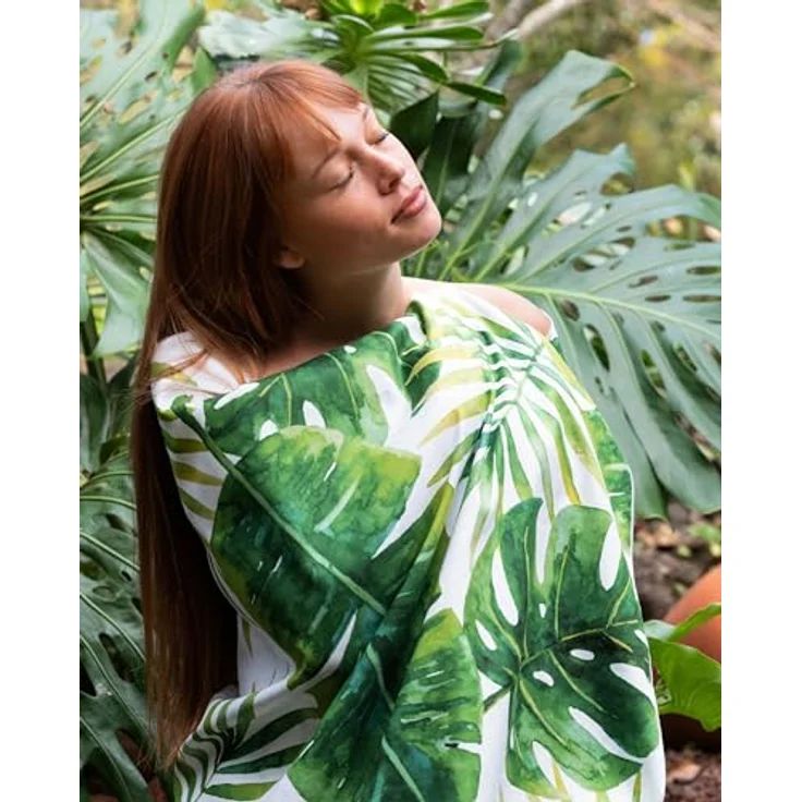 Fit-Flip Strandtuch XXL, Mikrofaser, leicht und schnelltrocknend, 100% recycelte Materialien, Tropic Leaves, 160x90cm – Bild 3