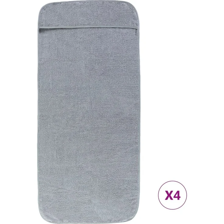 vidaXL Strandtücher 4 Stk. Grau 60x135 cm Stoff 400 GSM 3157052 – Bild 3
