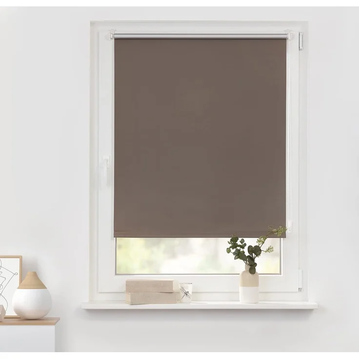 Lichtblick Sonnenschutzsysteme GmbH Thermo-Rollo Vancouver 65 cm x 150 cm (BxL) Taupe Verdunkelnd & Thermofunktion; Klemm- und schraubbar; Energiesparend – Bild 2