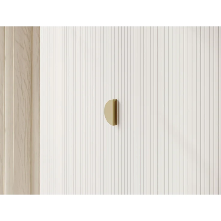 Selsey 'Moonir' Kleiderschrank 3-türig mit langer Kleiderstange und Regalen, weiß 200 x 150 x 57 cm – Bild 6