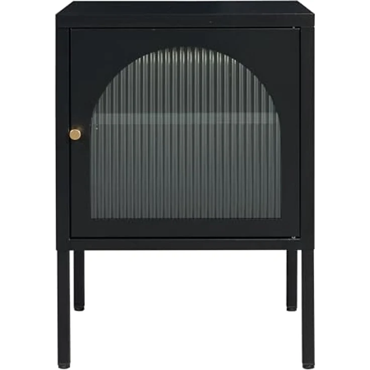 Nachtschrank Karlskrona 60x42,5x40 cm Schwarz, matt [en. casa] – Bild 6