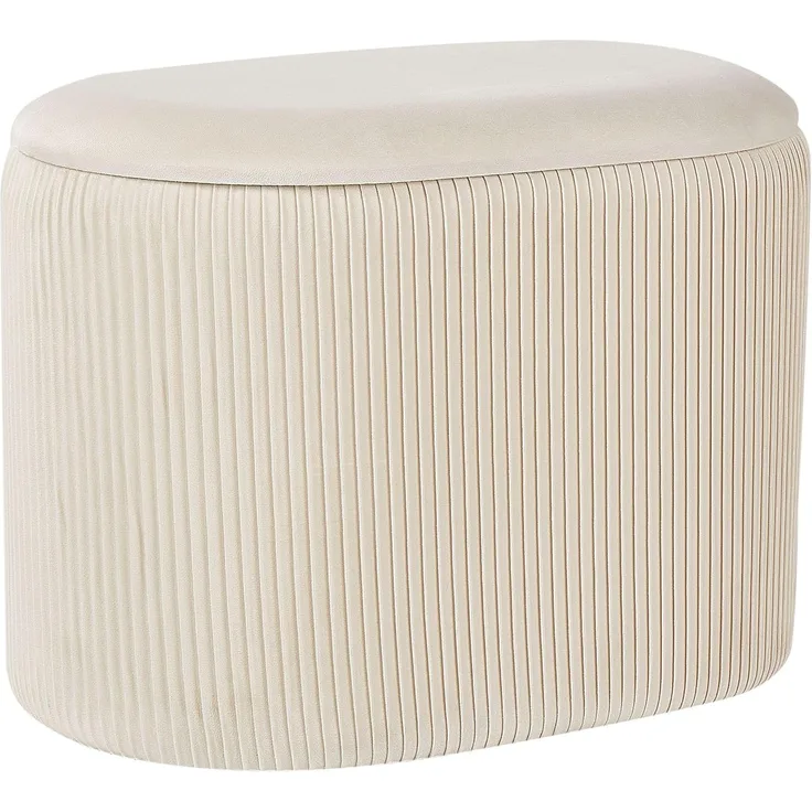 Pouf RICHLAND Helles Beige 55 cm 35 cm