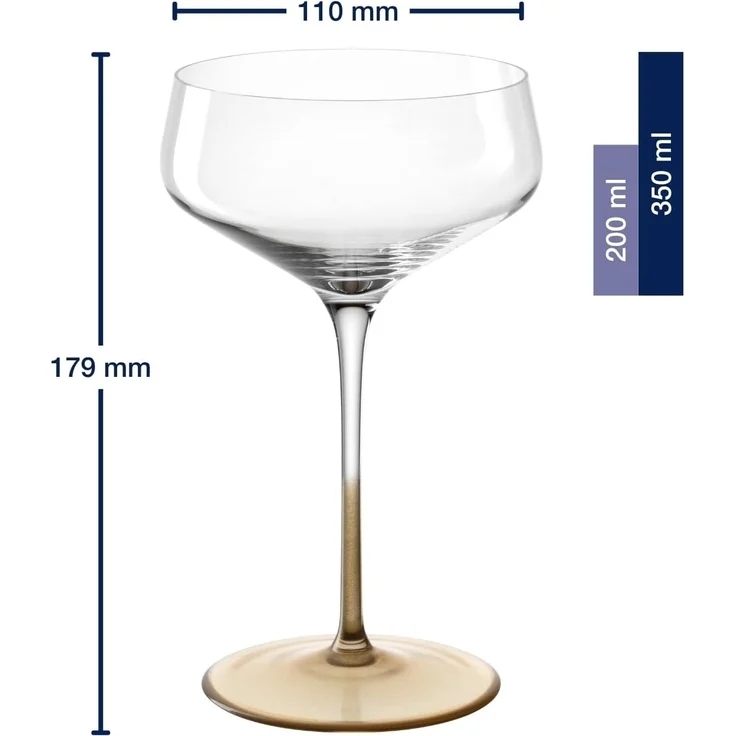 LEONARDO Champagnerglas PUCCINI, 350 ml, spülmaschinenfest, 2-tlg, Kristallglas, 2-teilig – Bild 2