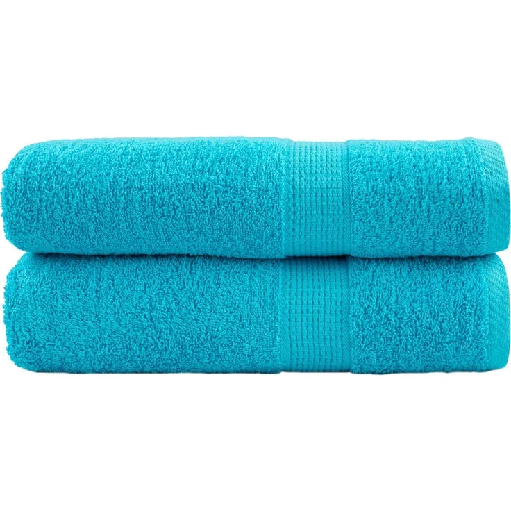 vidaXL Premium-Duschtücher SOLUND 2 Stk. Türkis 70x140 cm 600 g/m² 137452 – Bild 1