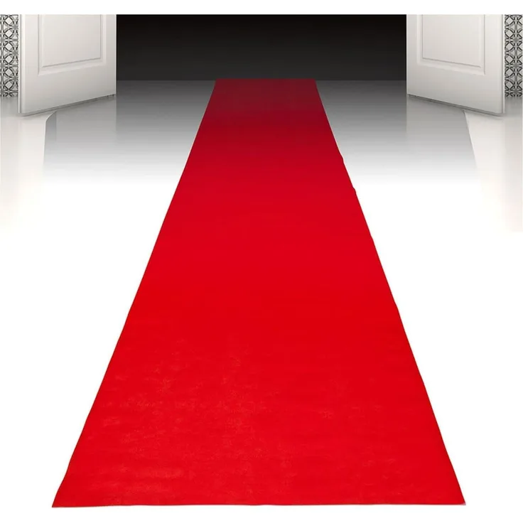Boland Teppich Teppich VIP Rot Läufer 450 x 60 cm für Event Hochzeit oder Empfang, Sorgt für glamouröses Ambiente und VIP-Atmosphäre Außen und Innen
