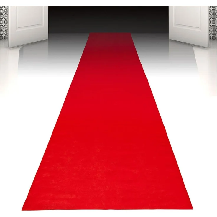 Boland Teppich Teppich VIP Rot Läufer 450 x 60 cm für Event Hochzeit oder Empfang, Sorgt für glamouröses Ambiente und VIP-Atmosphäre Außen und Innen – Bild 1