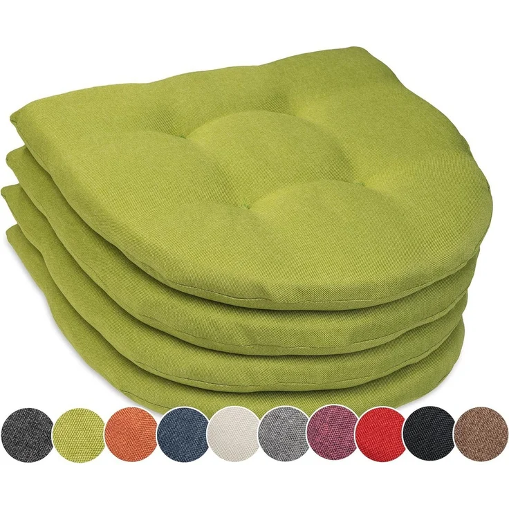 sunnypillow Stuhlkissen 4er Set Auflage 40x40 für Stühle, Bänke in Haus und Garten dick 5cm, Sitzkissen Sitzauflage Stuhlauflage Gartenkissen Esszimmerstuhl – Bild 1