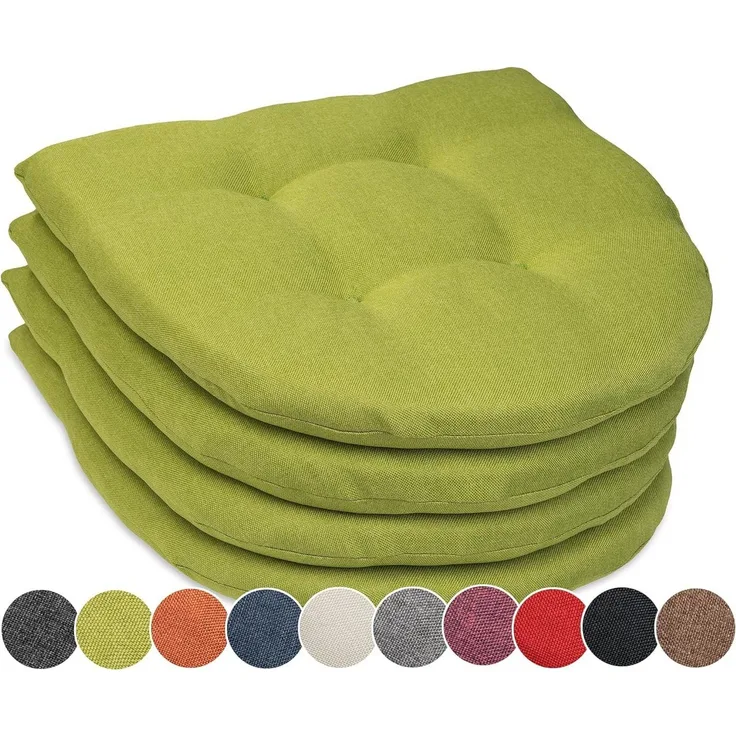 sunnypillow Stuhlkissen 4er Set Auflage 40x40 für Stühle, Bänke in Haus und Garten dick 5cm, Sitzkissen Sitzauflage Stuhlauflage Gartenkissen Esszimmerstuhl