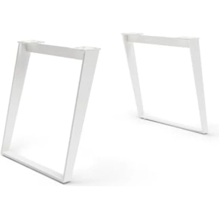 Tischgestell Metall Weiß Schräg (2er-Set) – Bild 2