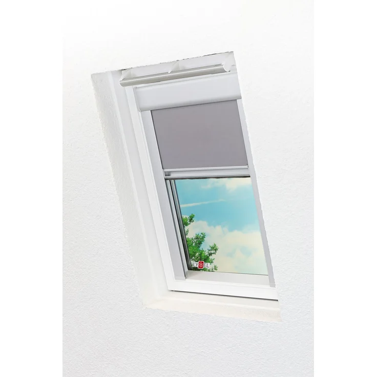 Lysel - Qualitätsdachfensterrollo abdunkelnd hellgrau Rollo geeignet für Velux Dachfenster MK06, 306, (B x H) 61.30cm x 99.50cm in grau/hellgrau – Bild 4