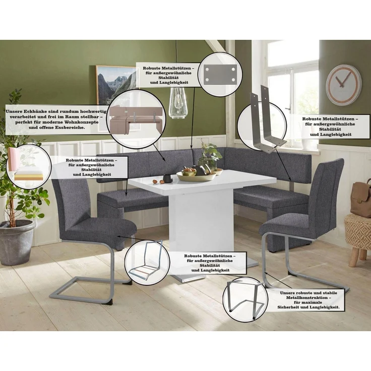 OTTO home Eckbank Charissa, in 3 Größen, verschiedene Qualitäten – Bild 3