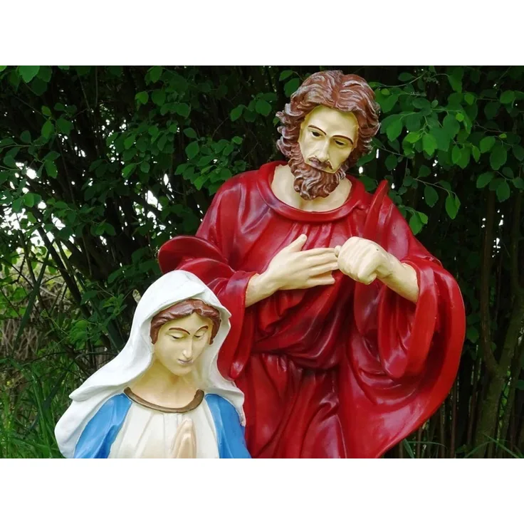 XXL Weihnachtskrippe-Krippe Set 85 cm hoch-Figur Josef Maria Jesus Kind v9