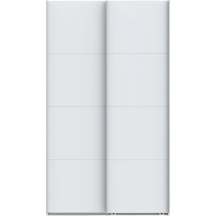 FORTE SOPHISTISPACE Kleiderschrank 120, Moderner Schrank mit 2 Schwebetüren, Holzwerkstoff, Weiß, 120,1 cm breit, 210,5 cm hoch, 62,9 cm tief – Bild 3