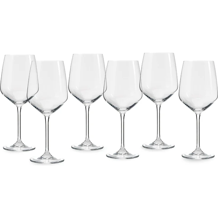 ECHTWERK Rotweinglas Set, ca. 630 ml, 6-tlg, Glas, hochwertig und mit zeitlosem Design – Bild 1