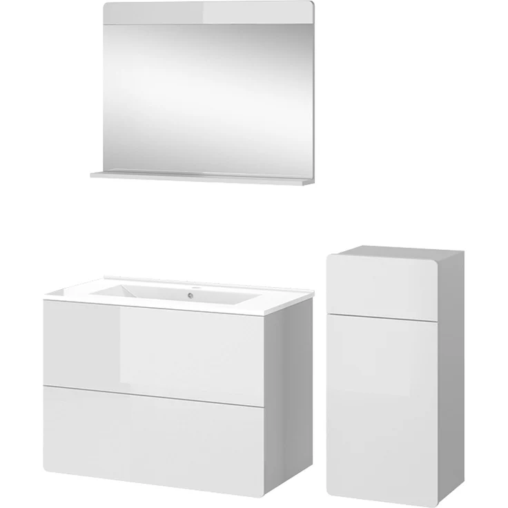 Badmöbel-Set Izan Weiß 4-teilig Vicco – Bild 1