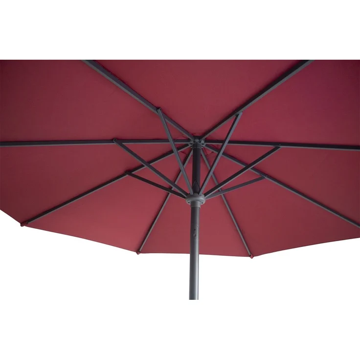 Primaster Sonnenschirm Kreta dunkelrot Ø 300 cm – Bild 4