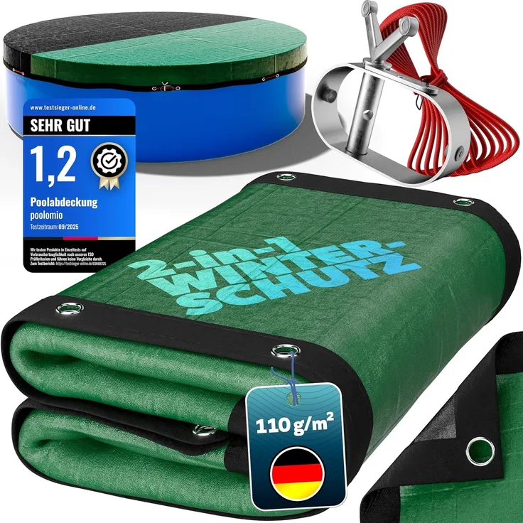 Mountfield Winterplane Basic oval, Polyethylen grün, 7,30x3,70 m