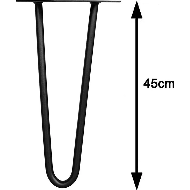 Tischbeine 4x Hairpin 45 cm Haarnadelbeine Schwarz Gestell Möbelfüße Tischkufen – Bild 6