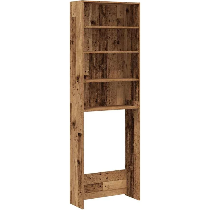 vidaXL Waschmaschinenregal Altholz-Optik 64x24x190 cm 856643 – Bild 2